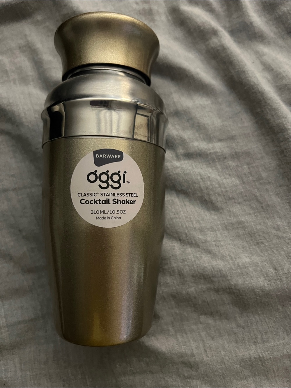 Barware Metallic Gold Stainless Steel Cocktail Shaker